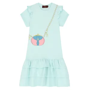 Aigner Kids Girl's Blue Glass Dress
