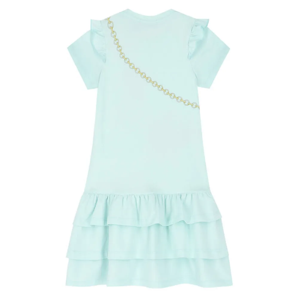 Aigner Kids Girl's Blue Glass Dress