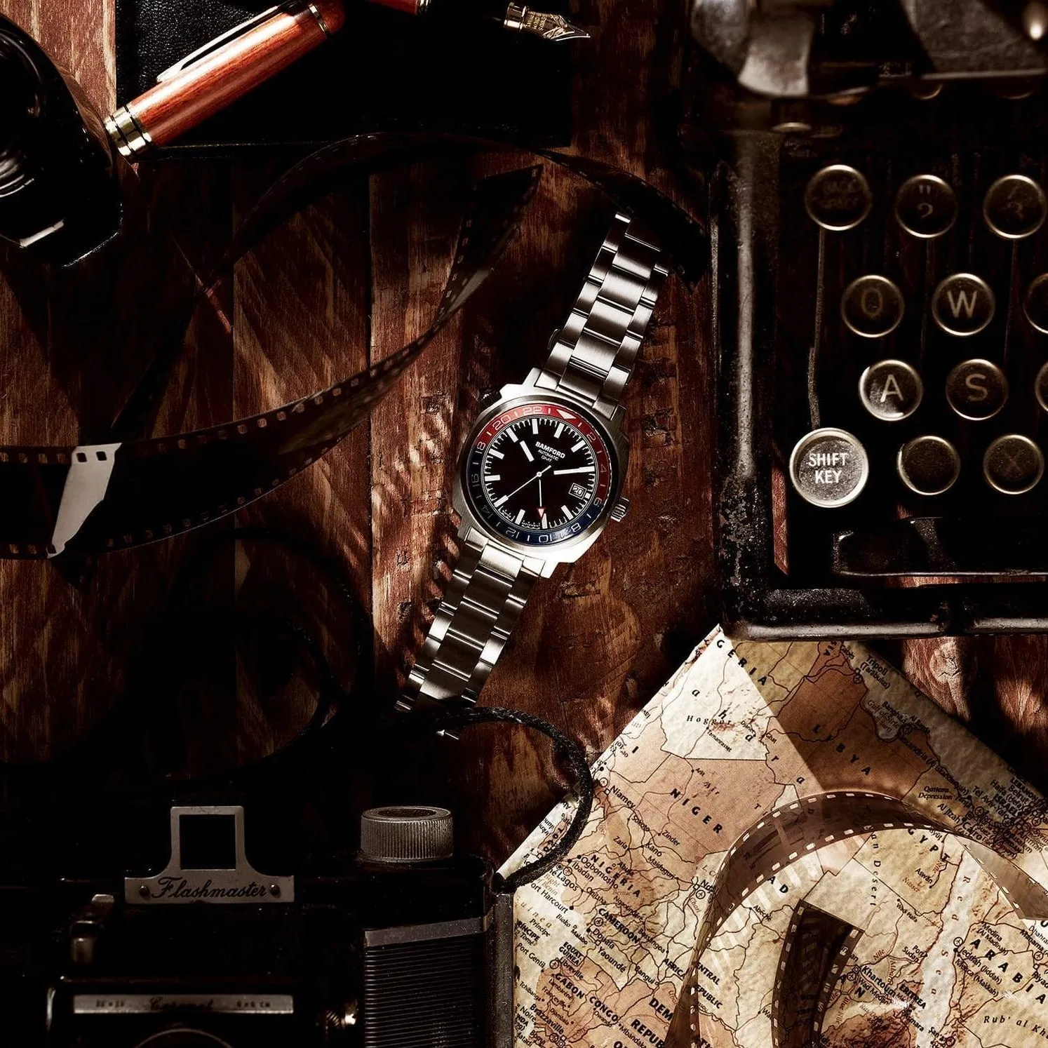 Bamford GMT Steel Red Blue Nightowl