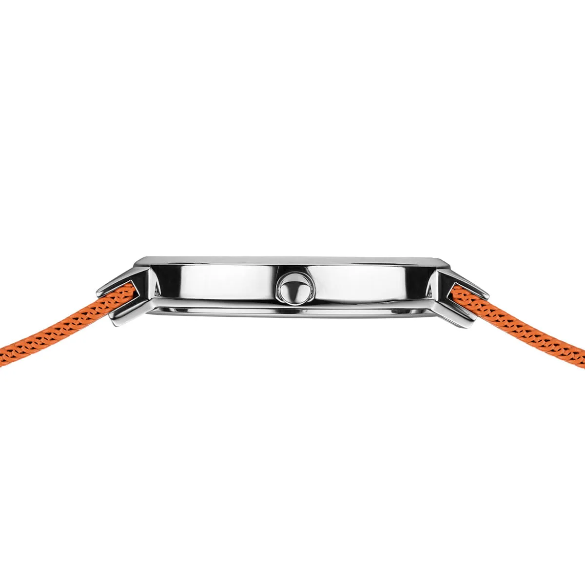 Bering Steel Ladies Orange Dial & Mesh Strap Watch