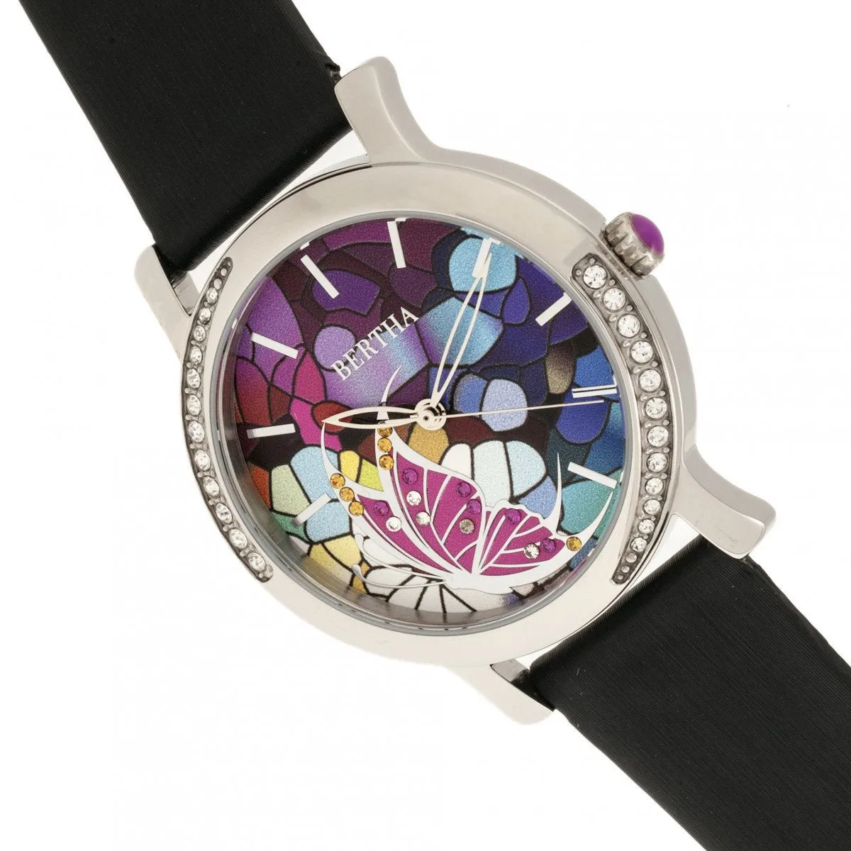Bertha Vanessa Leather Band Watch
