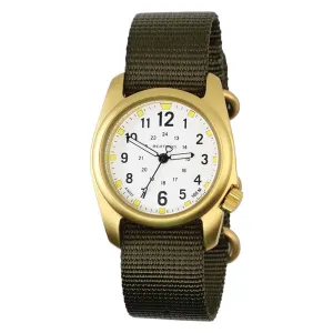 Bertucci A-2A Unisex White Dial Olive Nylon Band Japanese Quartz Watch - 16300