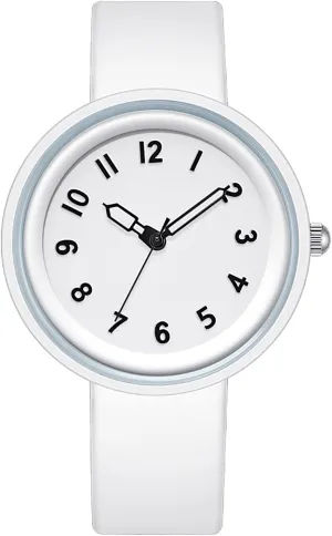 BESTKANG Women's Silicone Strap Watch Quartz Casual Arabic Numerals Waterproof and Easy to Read Simplicity Watches for Women