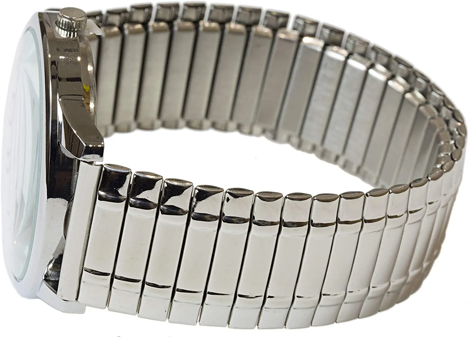 Blekon Collections Unisex Large Face Easy to Read 40mm Case Japanese Quartz Movement Stretch Band Watch
