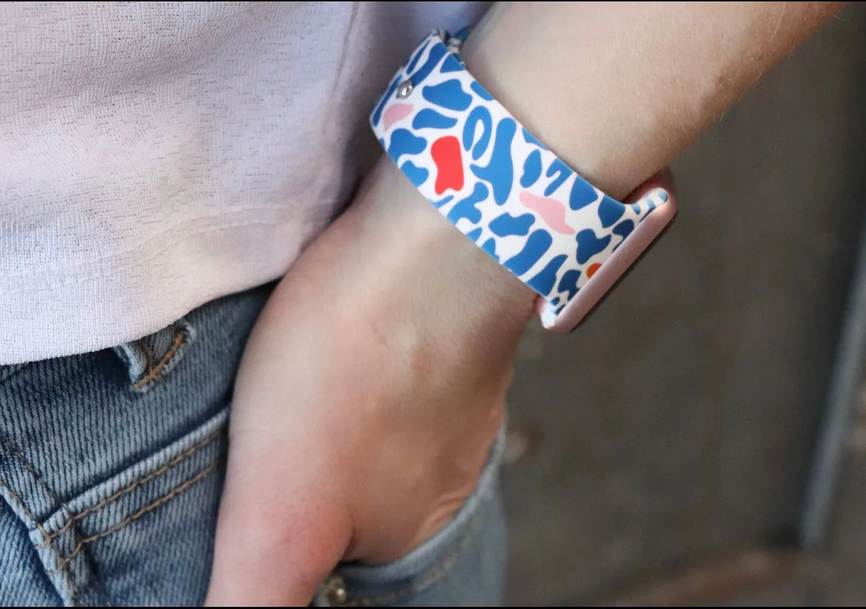 Blue Cheetah Apple Watch Band