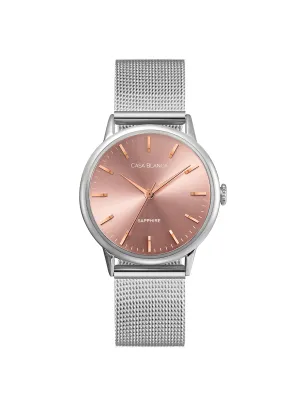 Blush Silver Watch | Silver Mesh Strap