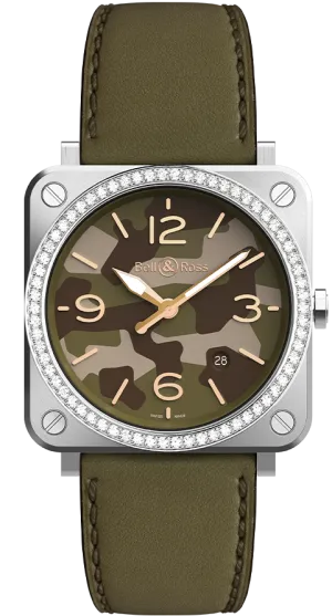 BR Watch BRS Green Camo Diamond