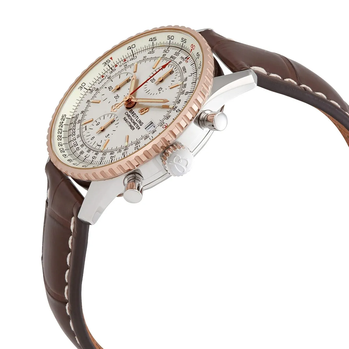 Breitling Navitimer Chronograph Automatic Chronometer Silver Dial Men's Watch U13324211G1P2