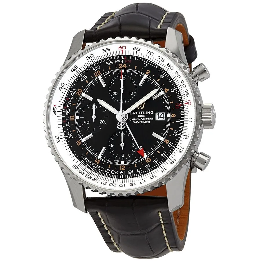 Breitling Navitimer GMT Chronograph Automatic 46 mm Alligator Men's Watch A24322121B2P1