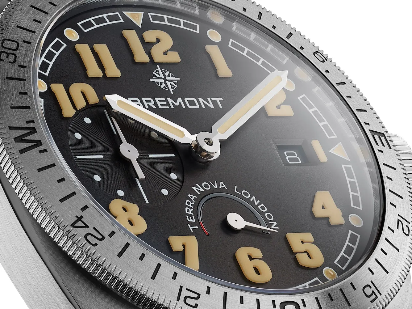 Bremont Terra Nova 40.5 Turning Bezel Black Leather