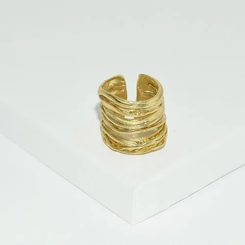 Brushed Ribbon Ring