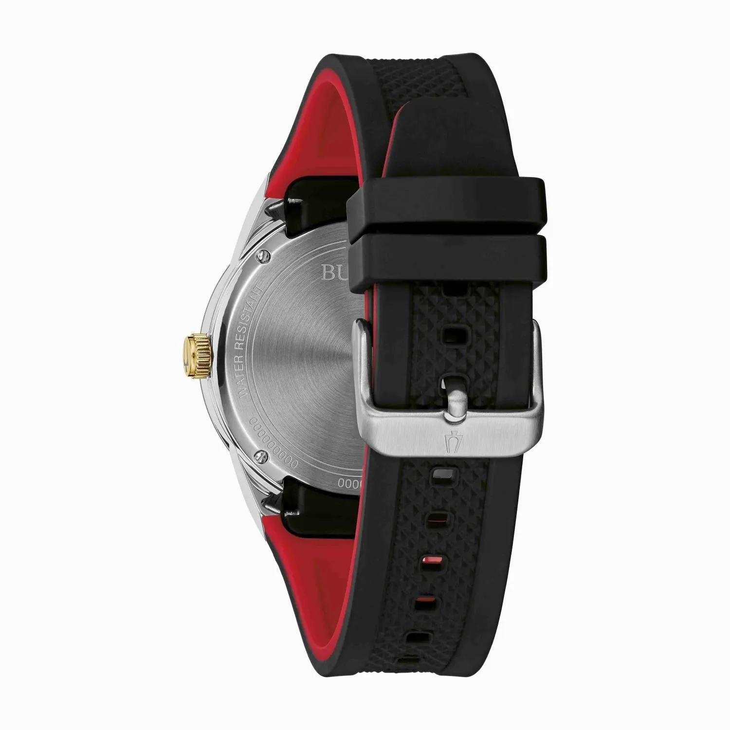 Bulova Futuro Watch with 41MM Black Round Dial and Silicone Strap. 98C138