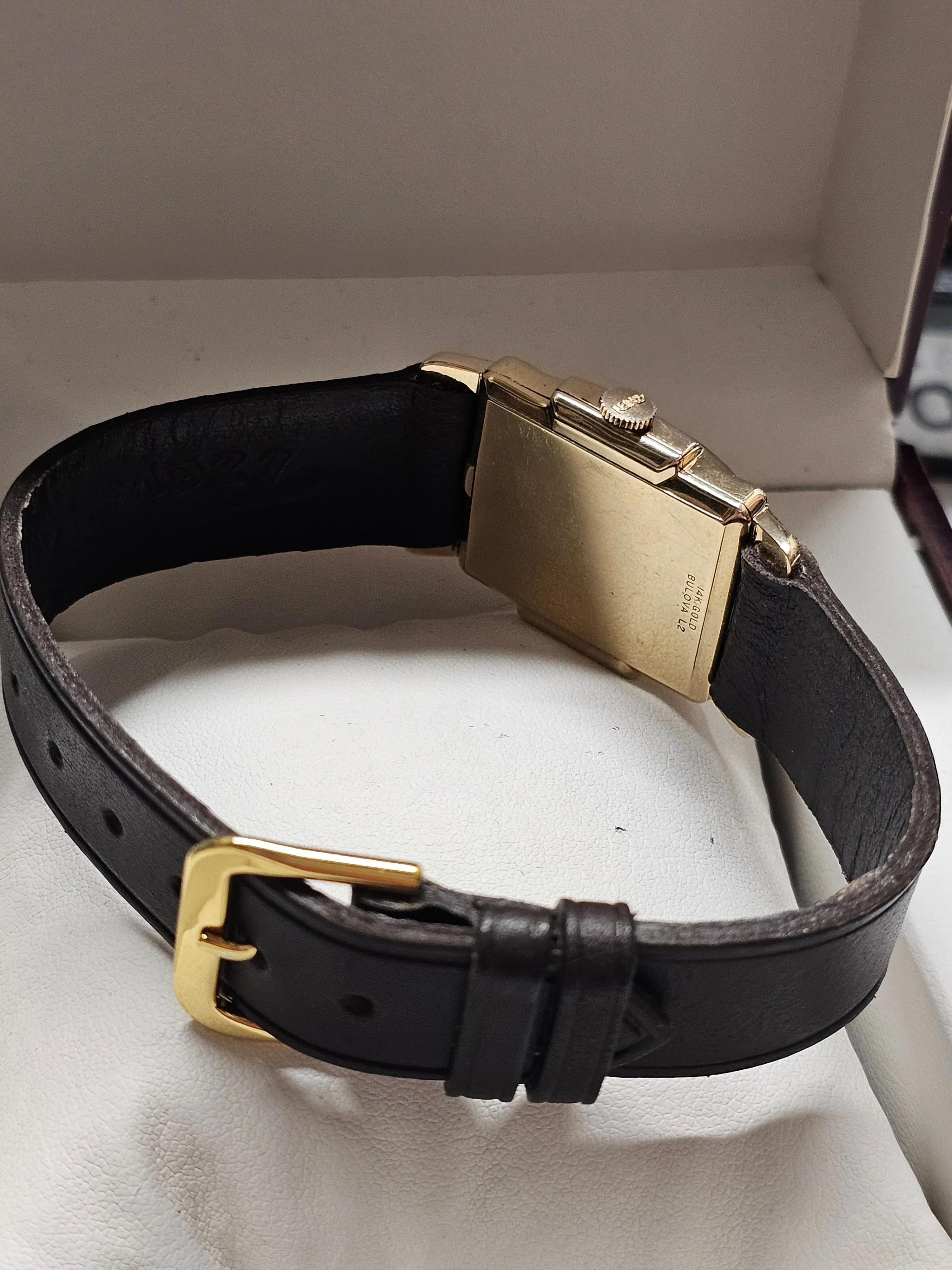 BULOVA Solid YG Vintage 1940's Unique Fancy Case Design Watch - $10K APR w/ COA!