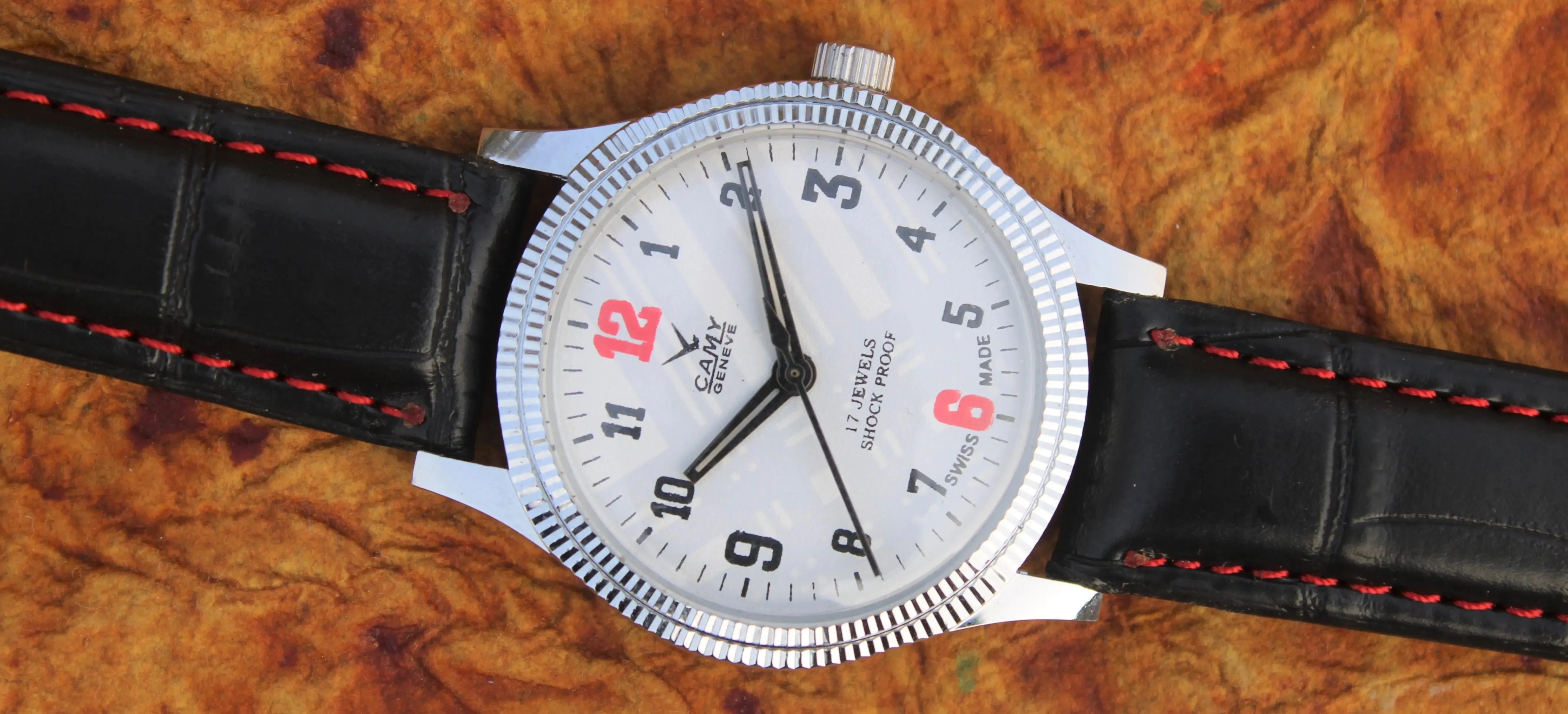Camy Geneva Vintage Wristwatch 17 Jewels FHF ST96 Mechanical Swiss Made Hand Winding