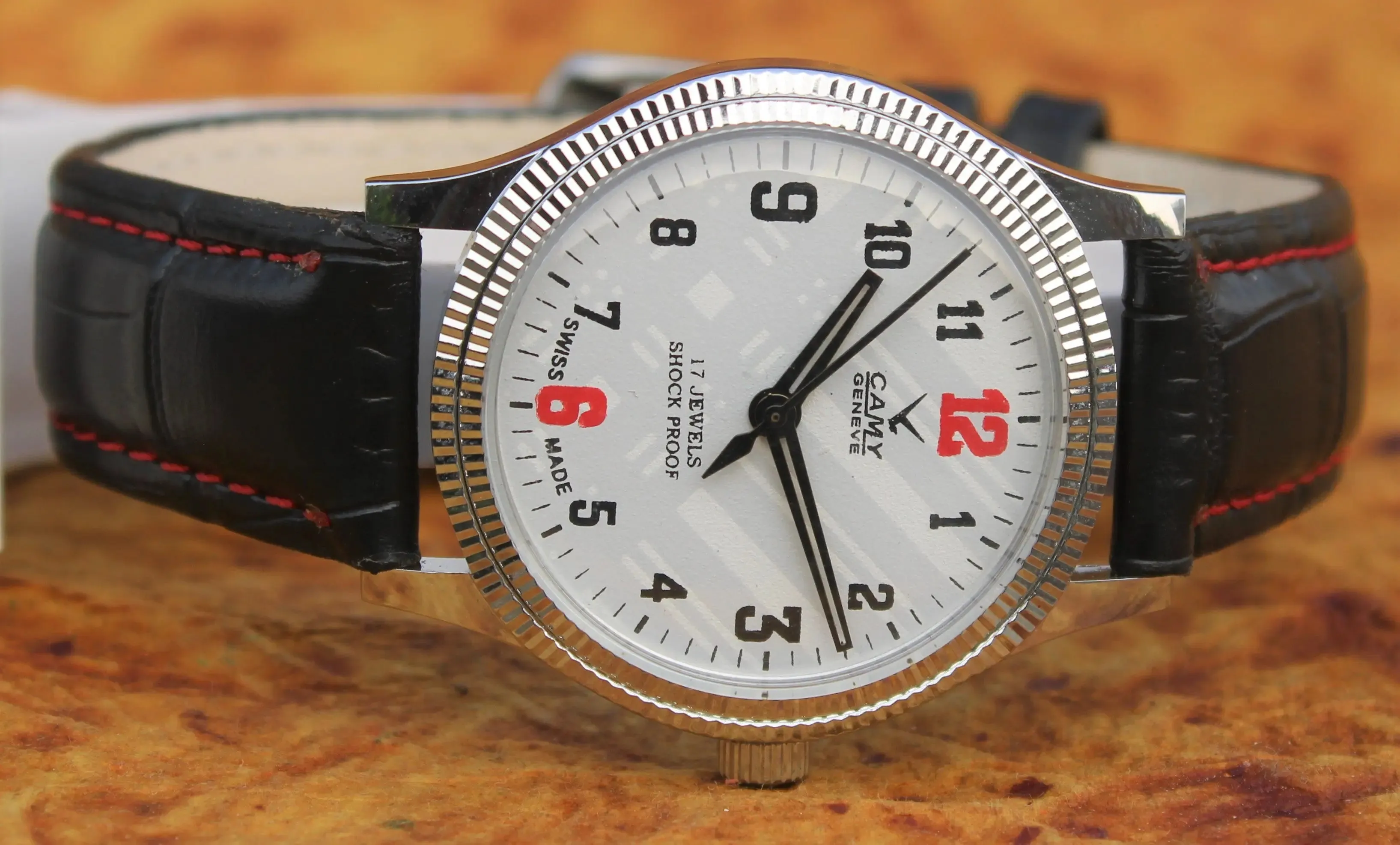 Camy Geneva Vintage Wristwatch 17 Jewels FHF ST96 Mechanical Swiss Made Hand Winding