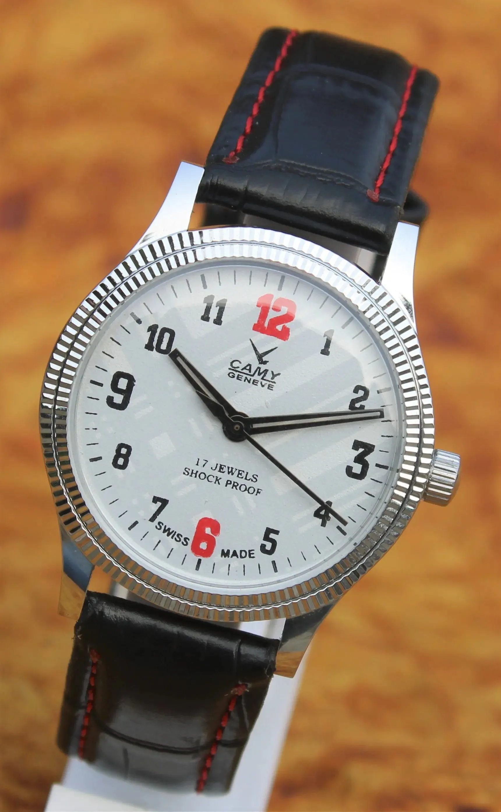 Camy Geneva Vintage Wristwatch 17 Jewels FHF ST96 Mechanical Swiss Made Hand Winding