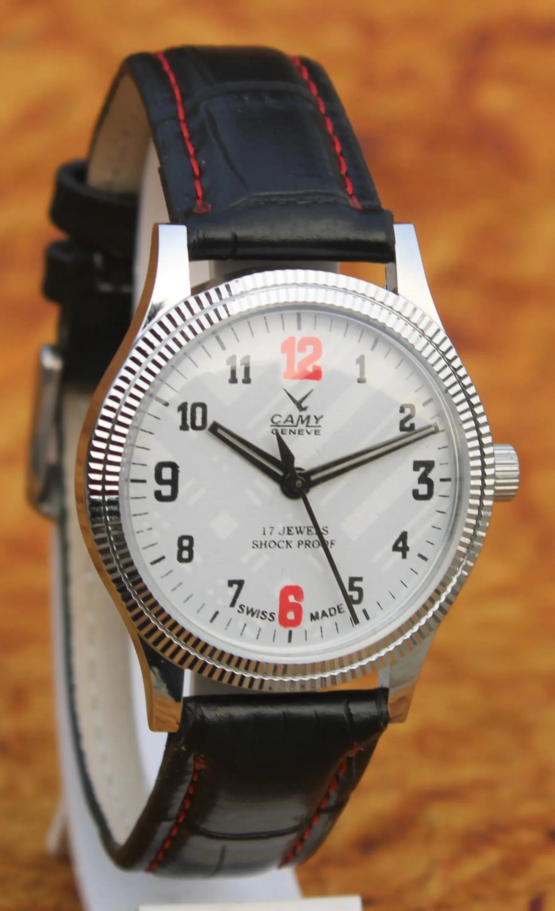 Camy Geneva Vintage Wristwatch 17 Jewels FHF ST96 Mechanical Swiss Made Hand Winding