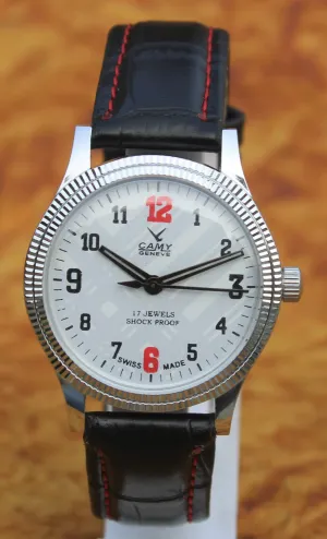 Camy Geneva Vintage Wristwatch 17 Jewels FHF ST96 Mechanical Swiss Made Hand Winding