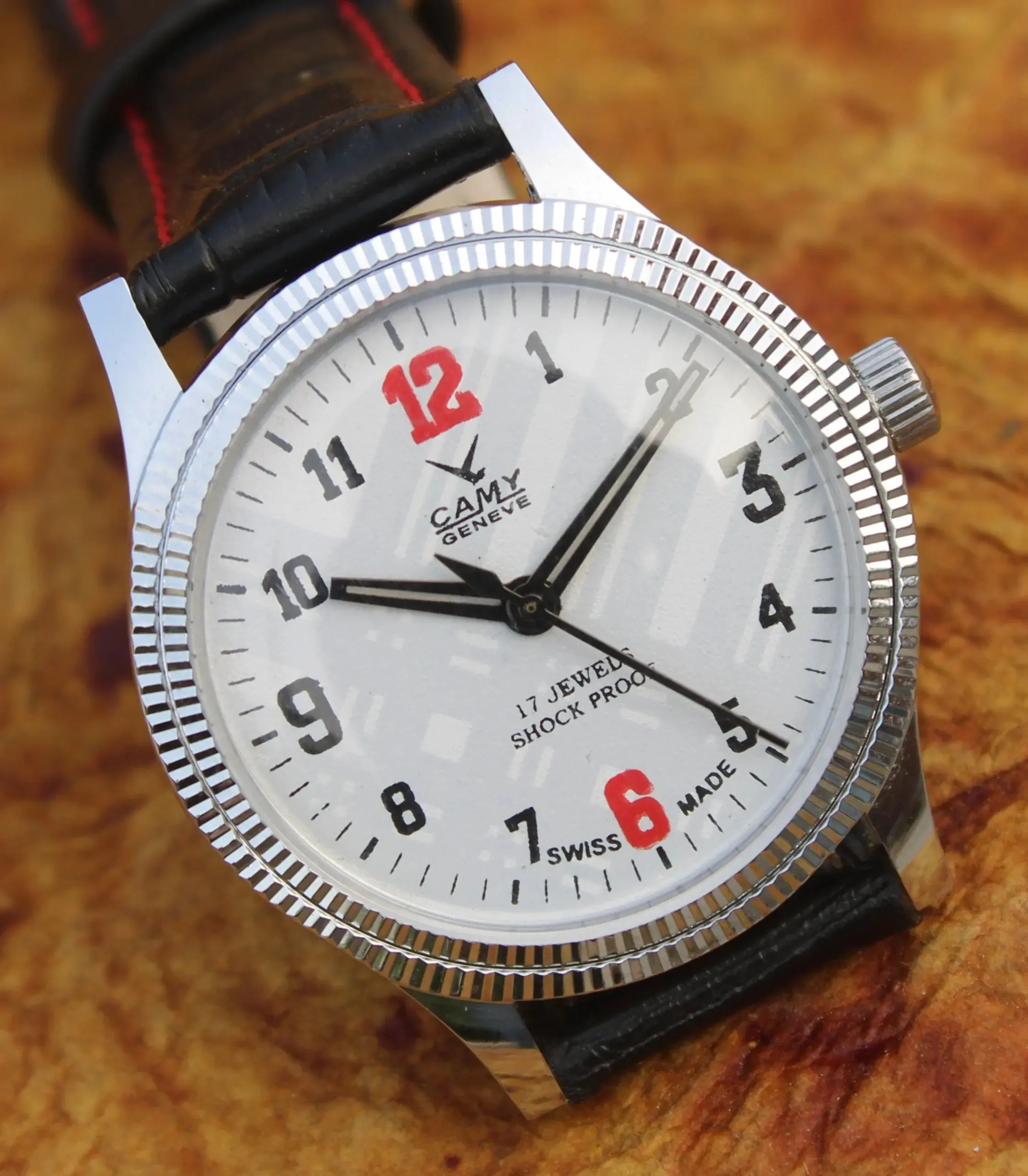 Camy Geneva Vintage Wristwatch 17 Jewels FHF ST96 Mechanical Swiss Made Hand Winding