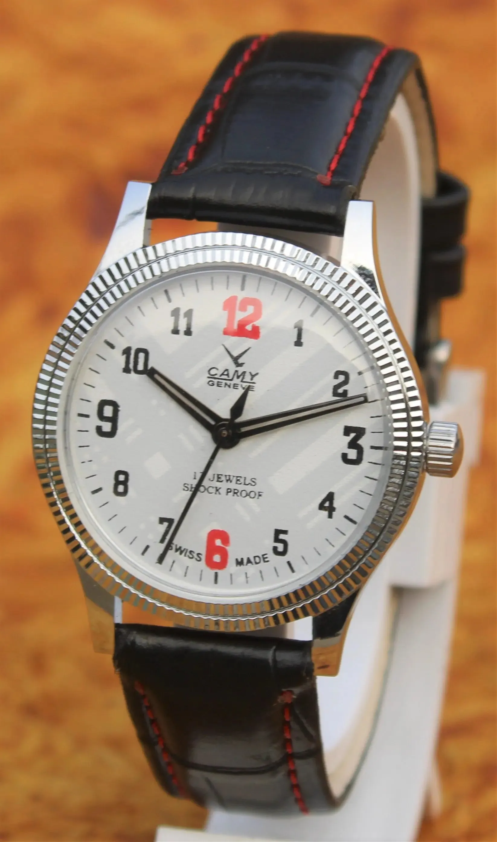 Camy Geneva Vintage Wristwatch 17 Jewels FHF ST96 Mechanical Swiss Made Hand Winding