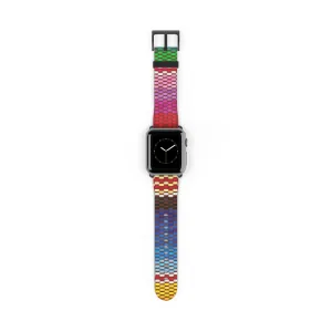 Canvas Design Watch Band for Apple Watch Series 1, 2, 3, 4, 5, 6, 7, and SE devices