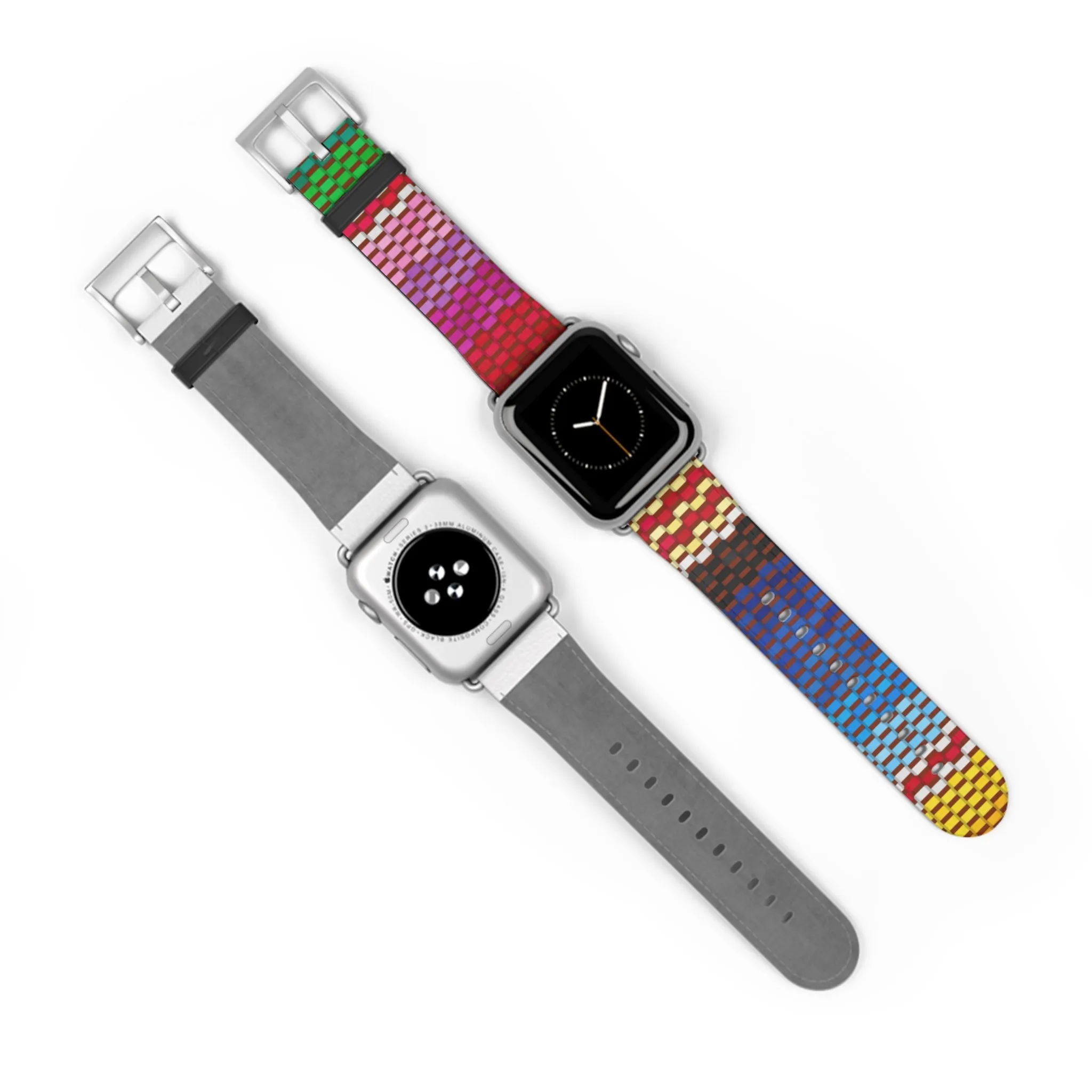 Canvas Design Watch Band for Apple Watch Series 1, 2, 3, 4, 5, 6, 7, and SE devices