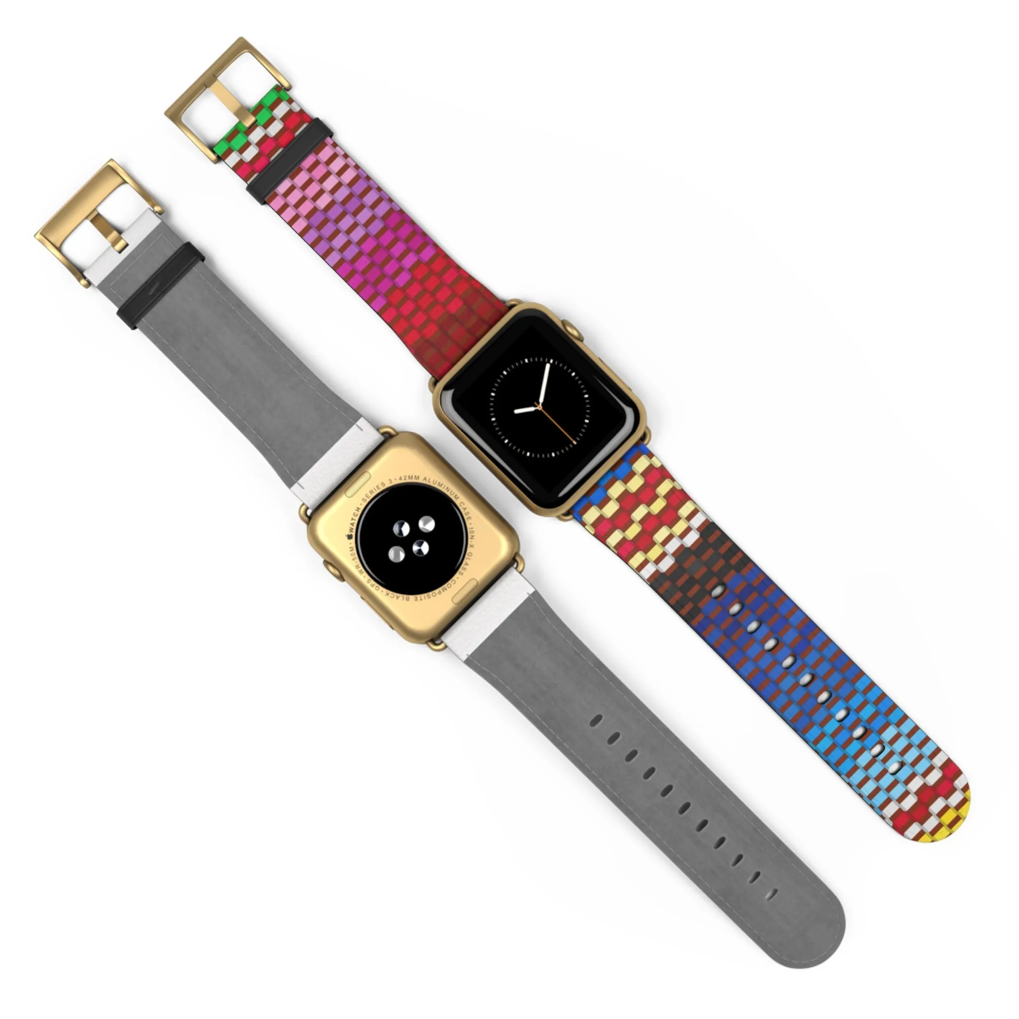 Canvas Design Watch Band for Apple Watch Series 1, 2, 3, 4, 5, 6, 7, and SE devices