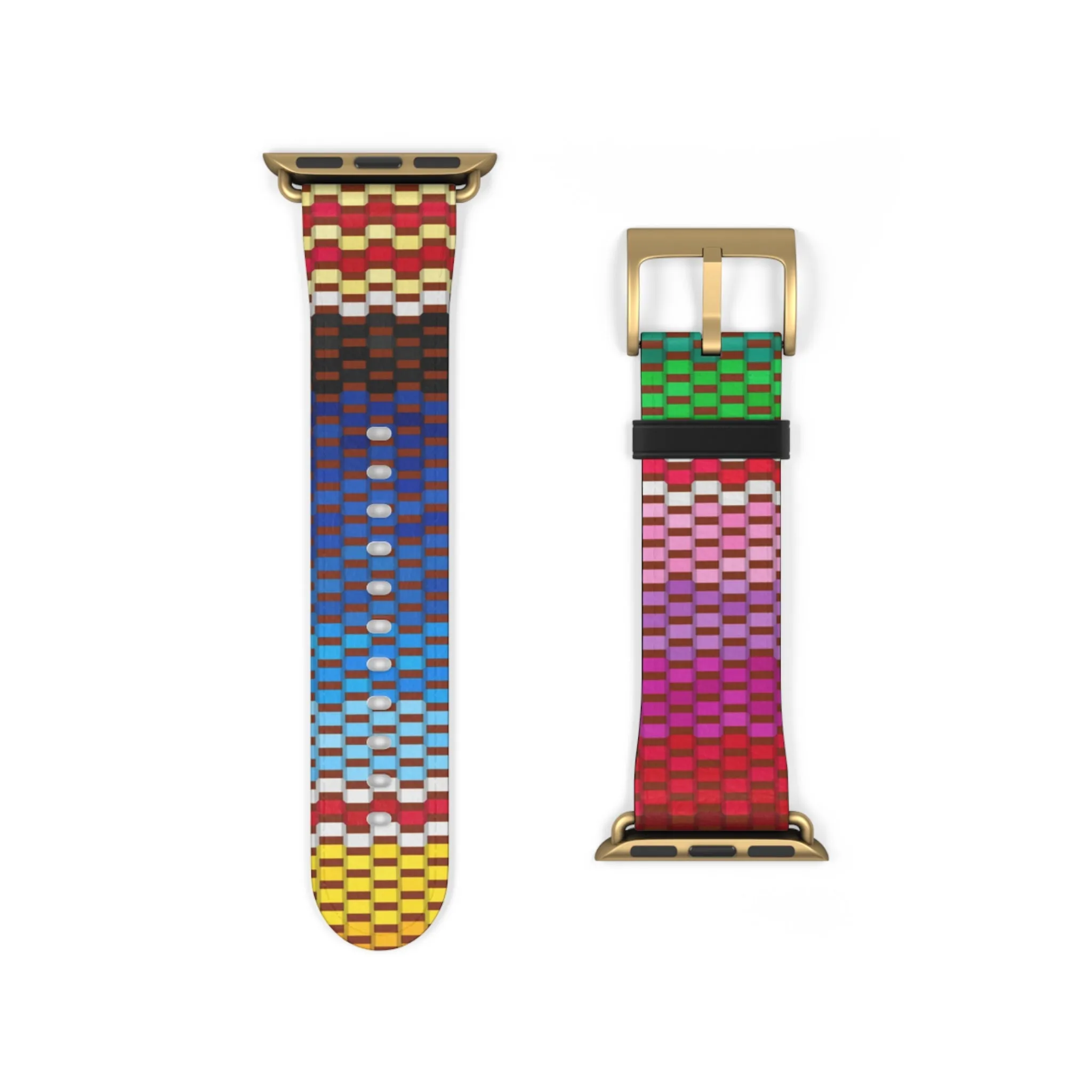Canvas Design Watch Band for Apple Watch Series 1, 2, 3, 4, 5, 6, 7, and SE devices