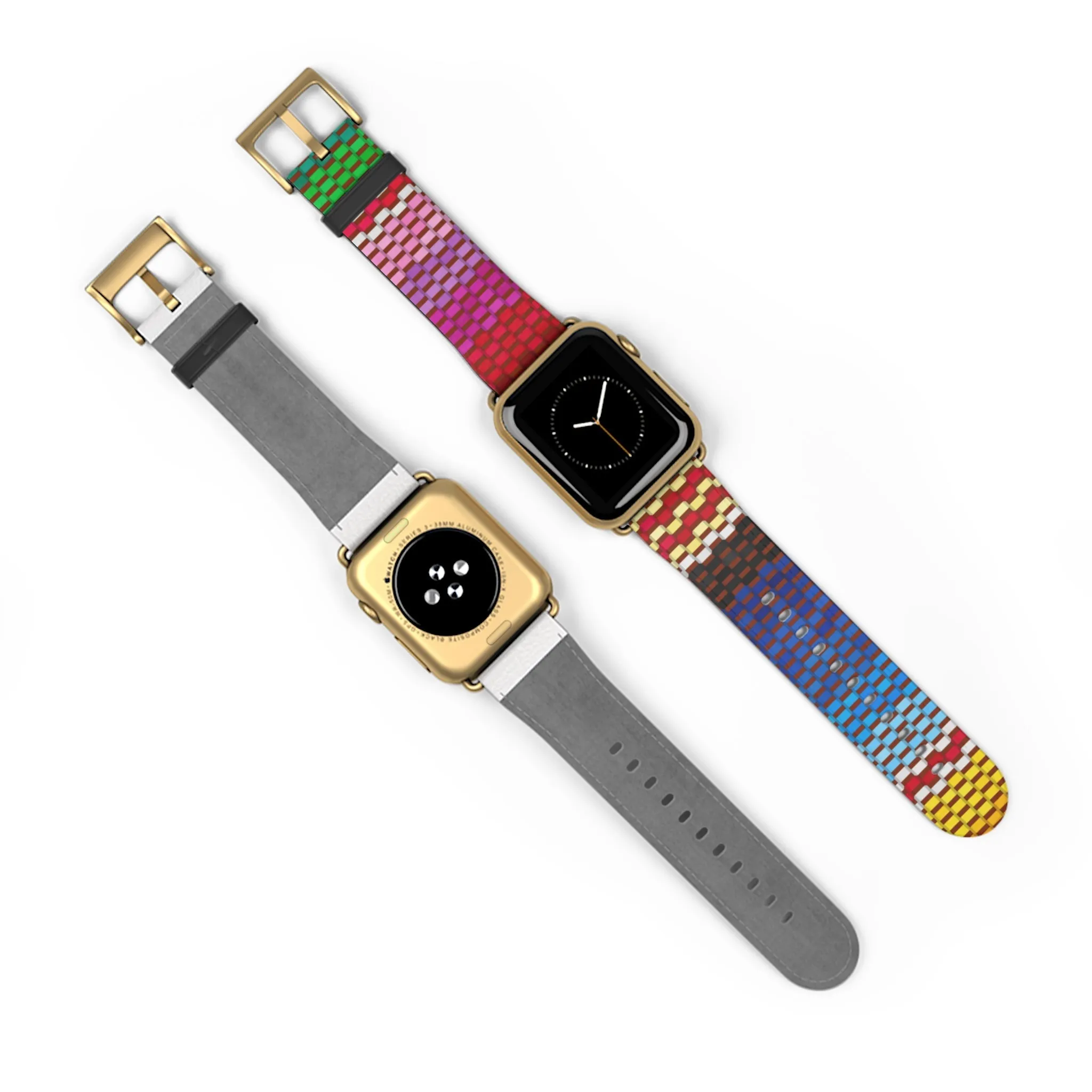 Canvas Design Watch Band for Apple Watch Series 1, 2, 3, 4, 5, 6, 7, and SE devices