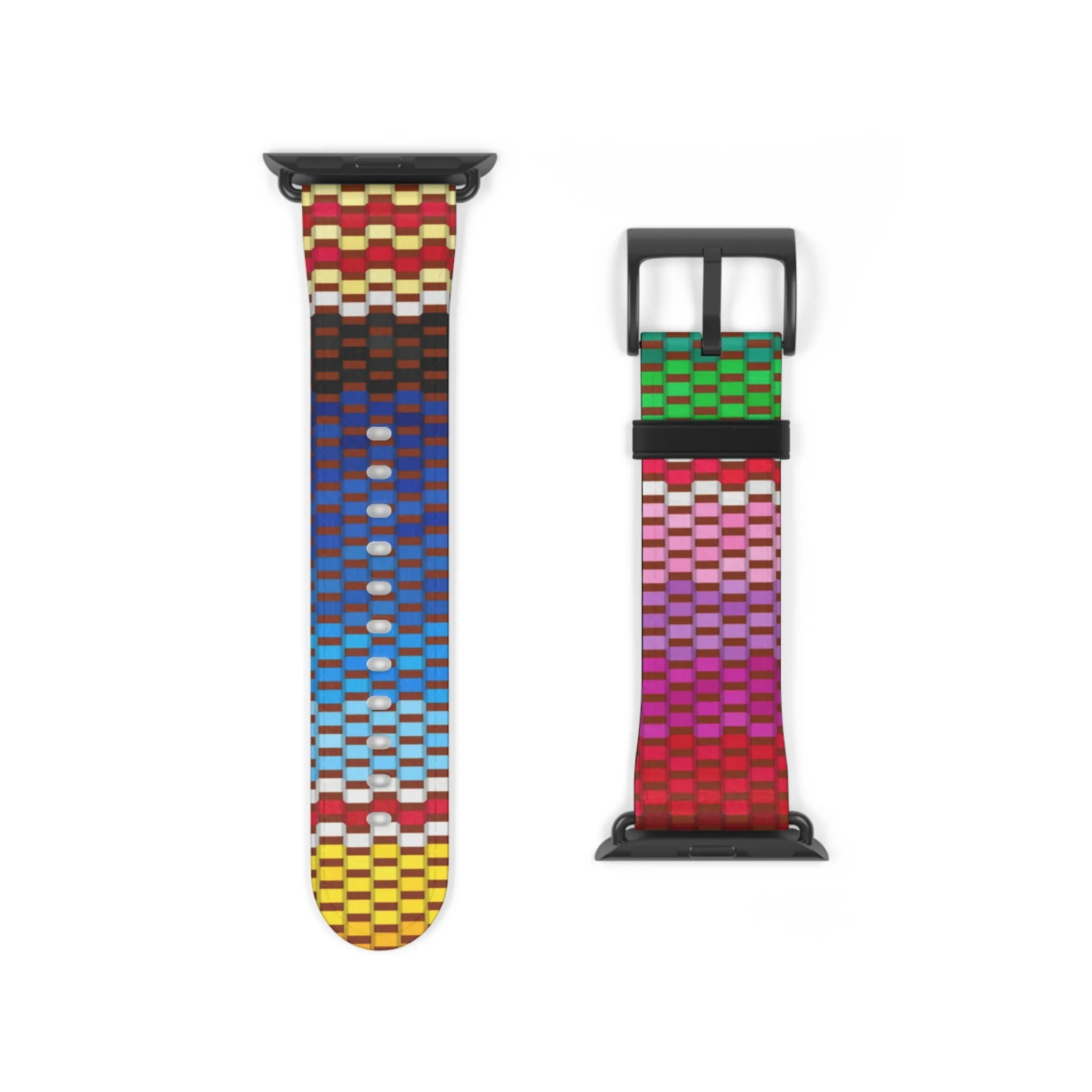 Canvas Design Watch Band for Apple Watch Series 1, 2, 3, 4, 5, 6, 7, and SE devices