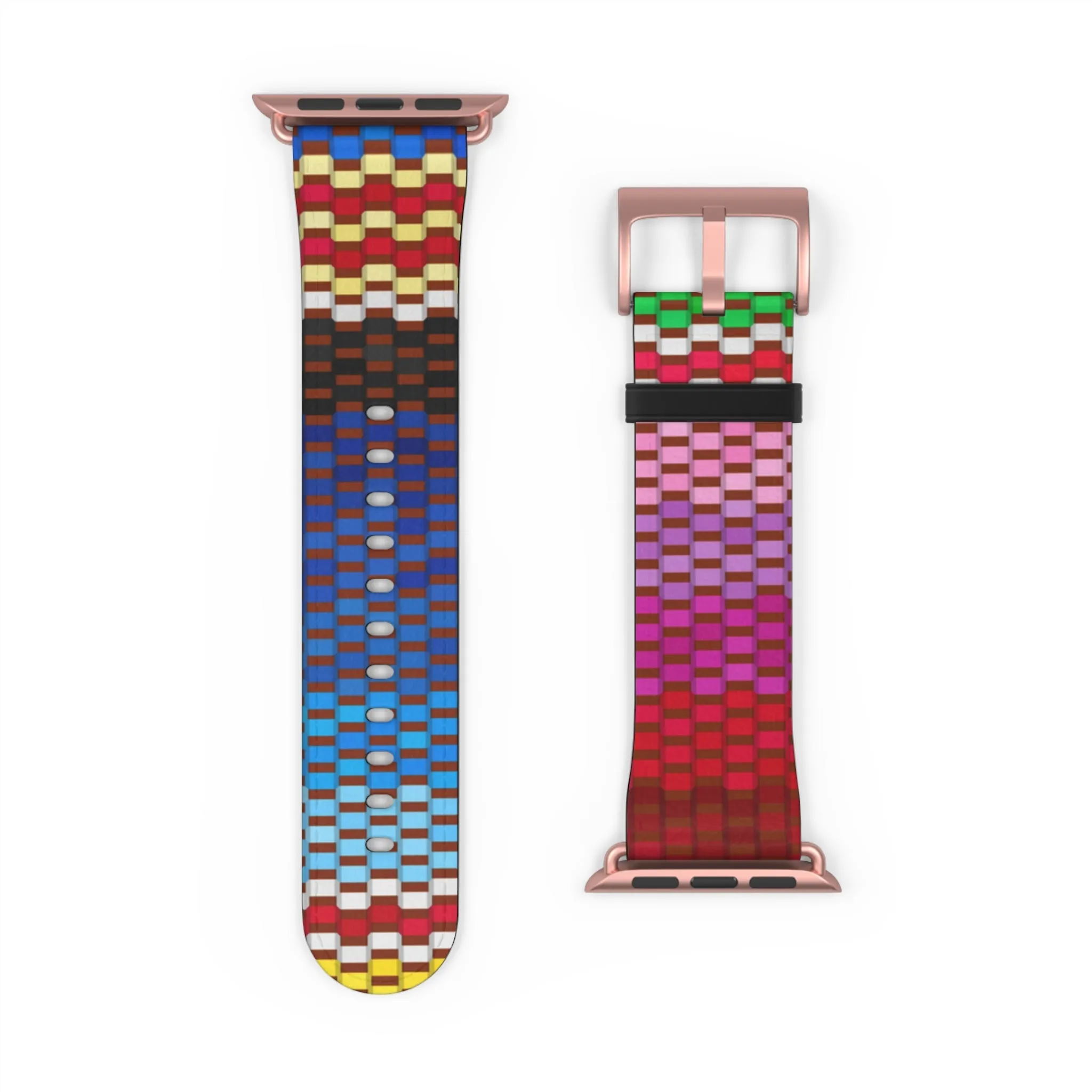 Canvas Design Watch Band for Apple Watch Series 1, 2, 3, 4, 5, 6, 7, and SE devices
