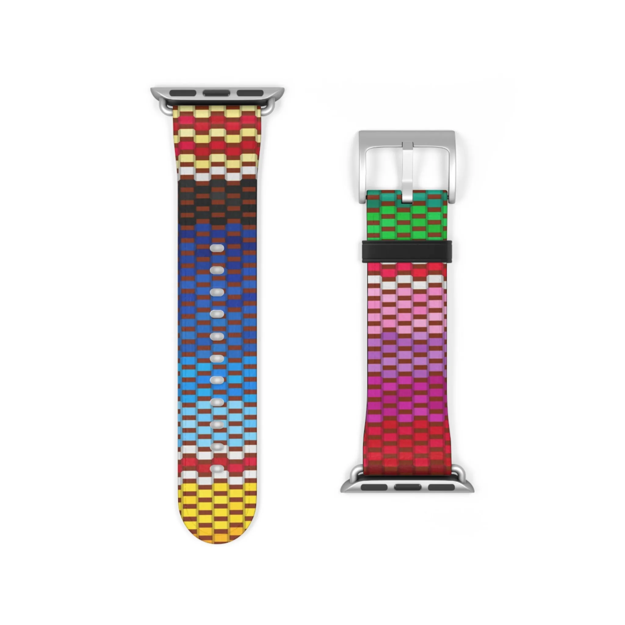 Canvas Design Watch Band for Apple Watch Series 1, 2, 3, 4, 5, 6, 7, and SE devices