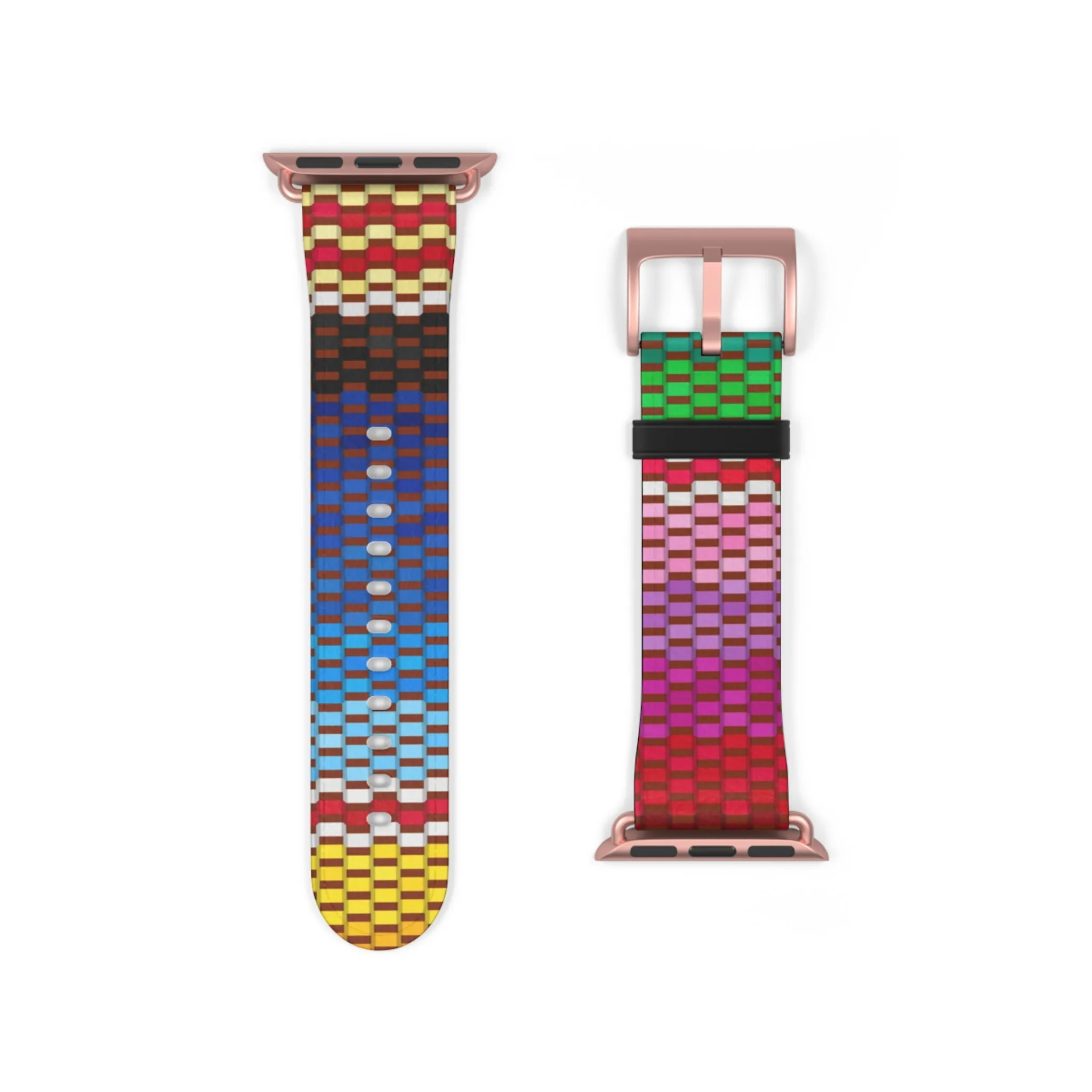 Canvas Design Watch Band for Apple Watch Series 1, 2, 3, 4, 5, 6, 7, and SE devices