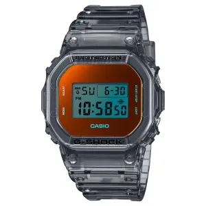 Casio G-Shock Digital Watch DW5600TLS-8 Translucent Grey - Orange