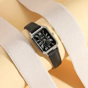 Chic Roman Numeral Rectangle Quartz Watch