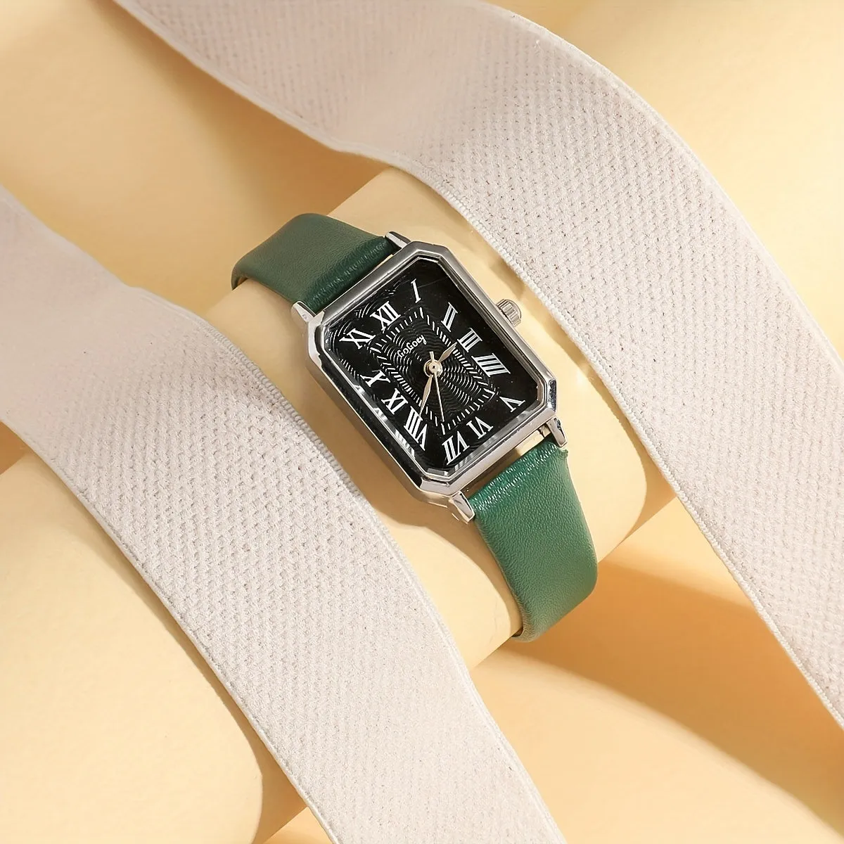 Chic Roman Numeral Rectangle Quartz Watch