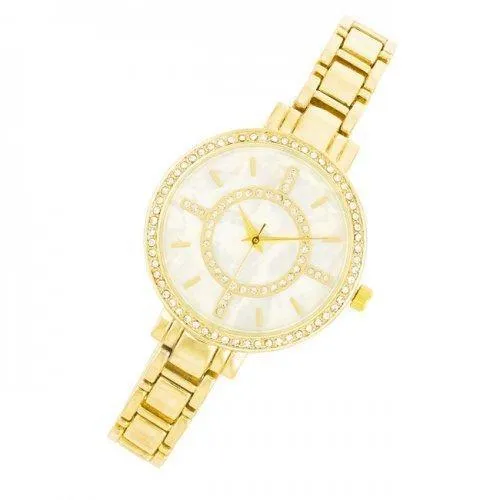 Classic Metal Watch With Crystals (pack of 1 ea)
