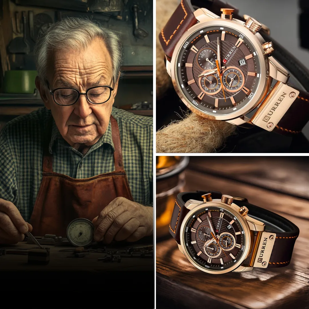 Cooper Elegant Quartz Watch with Leather Band