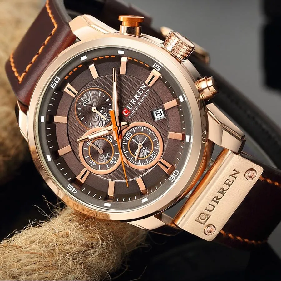 Cooper Elegant Quartz Watch with Leather Band