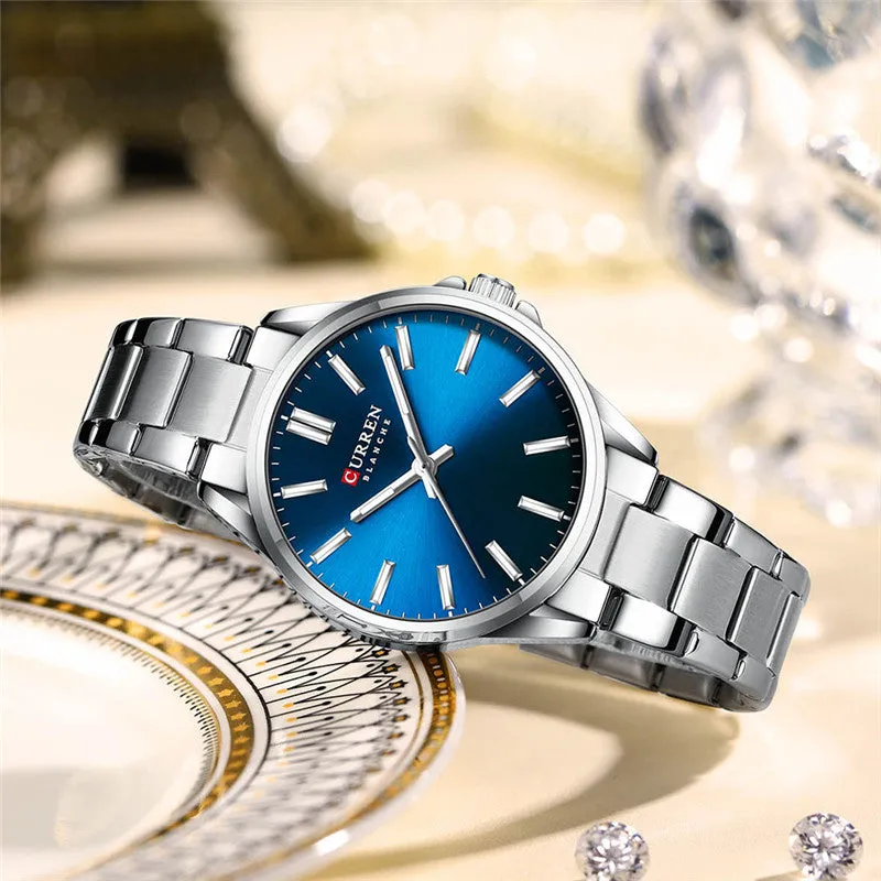 CURREN Original Brand Stainless Steel Wrist Watch For Woman With Brand (Box & Bag)-9090