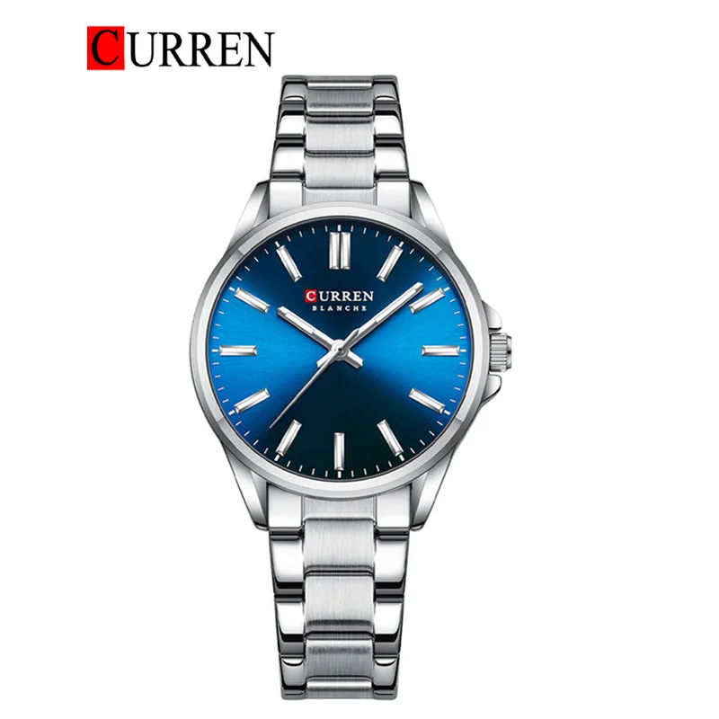 CURREN Original Brand Stainless Steel Wrist Watch For Woman With Brand (Box & Bag)-9090