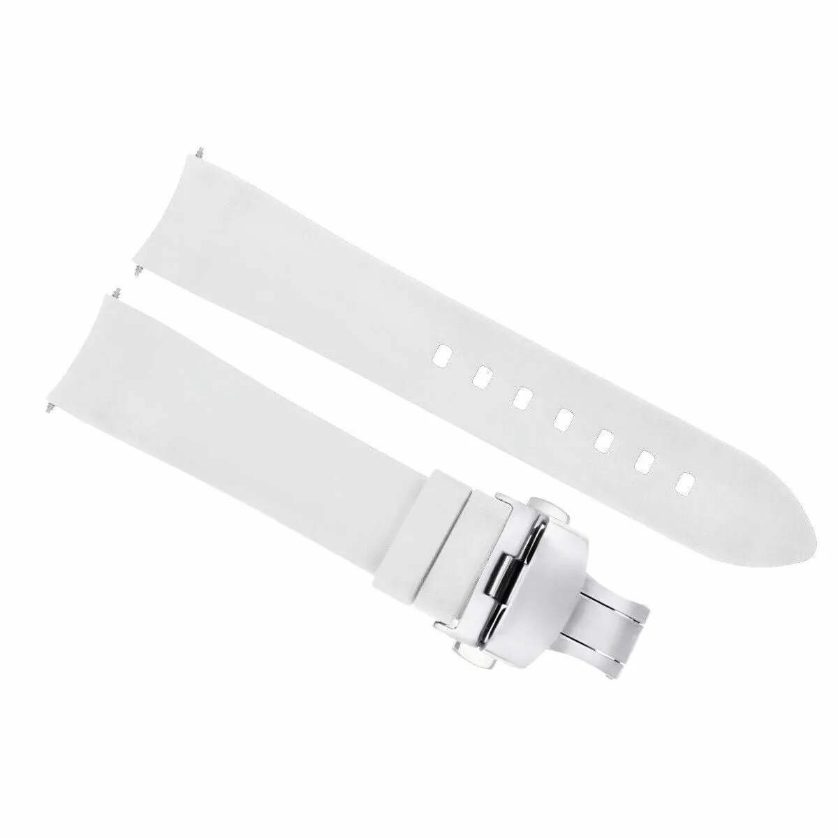 CURVED END SILICONE RUBBER STRAP 18MM 19MM 20MM 21MM 22MM 24MM FOR TAG HEUER