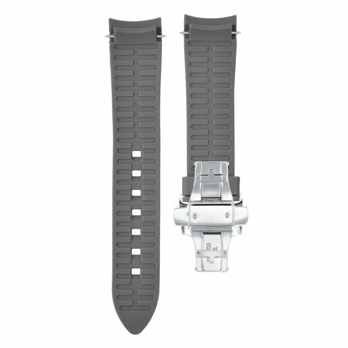 CURVED END SILICONE RUBBER STRAP 18MM 19MM 20MM 21MM 22MM 24MM FOR TAG HEUER