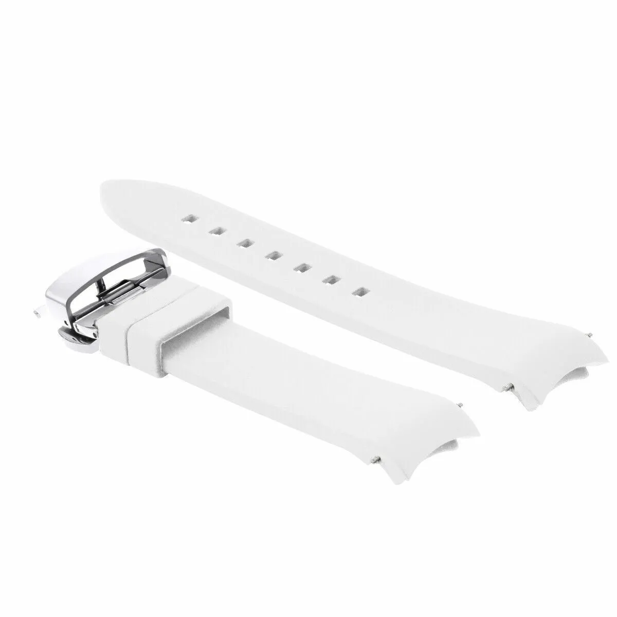 CURVED END SILICONE RUBBER STRAP 18MM 19MM 20MM 21MM 22MM 24MM FOR TAG HEUER