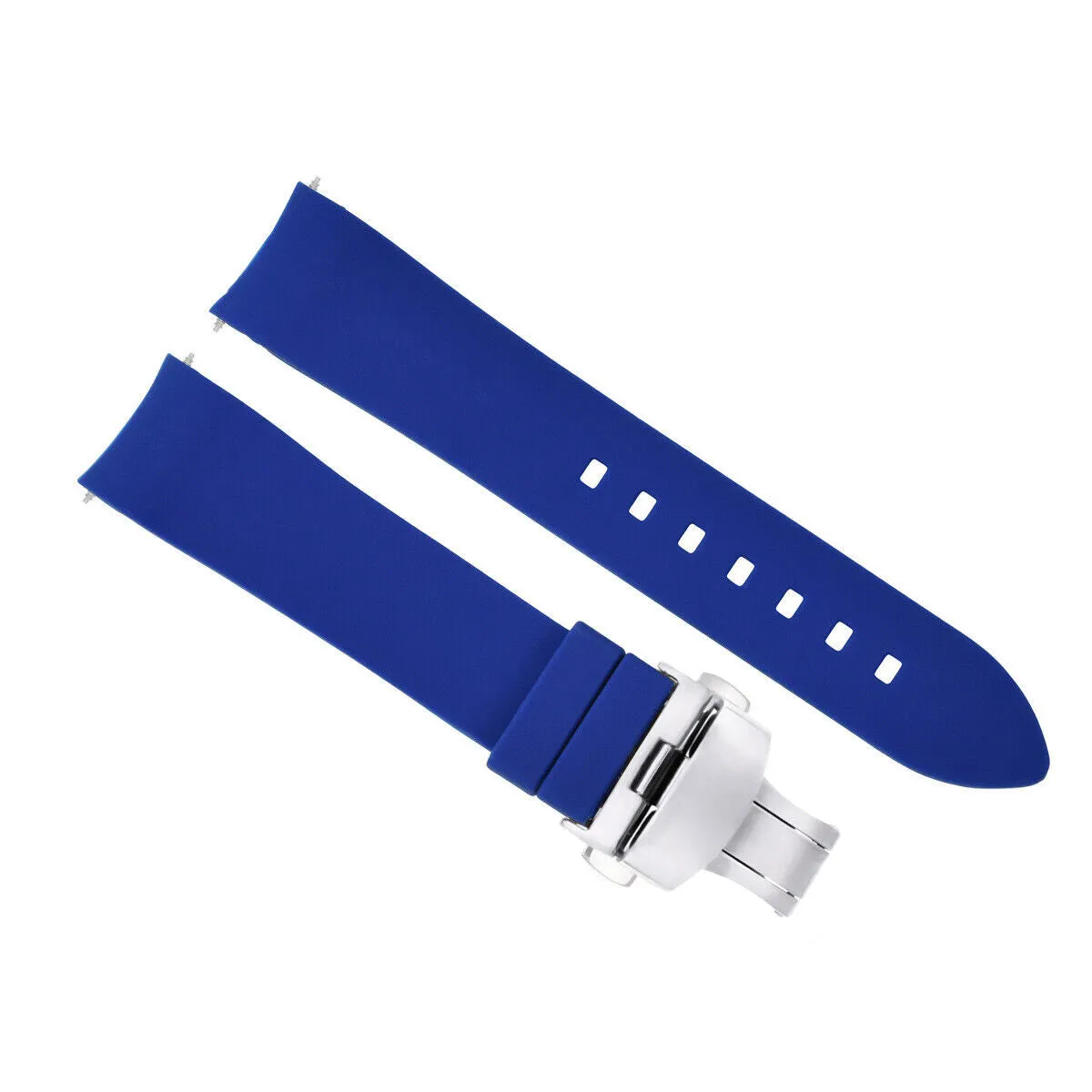 CURVED END SILICONE RUBBER STRAP 18MM 19MM 20MM 21MM 22MM 24MM FOR TAG HEUER