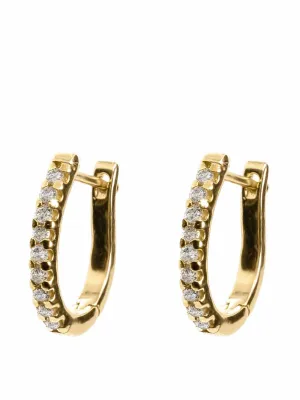 Diamond huggie hoops