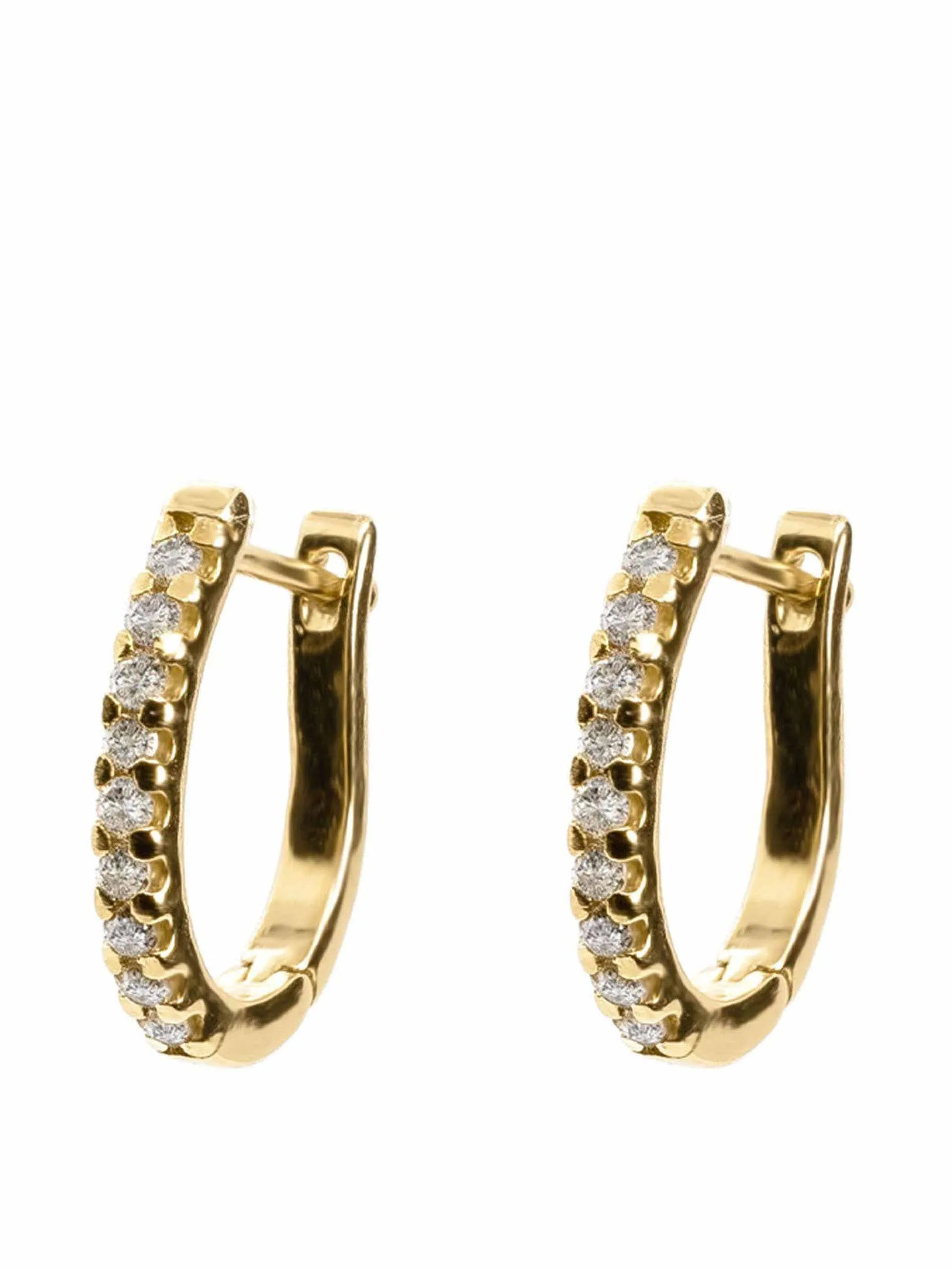 Diamond huggie hoops