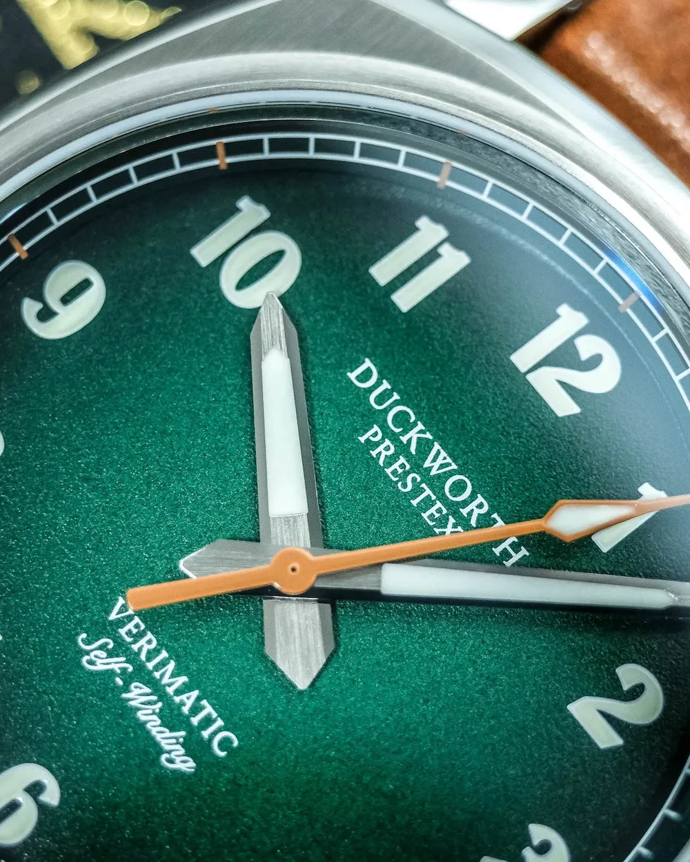 Duckworth Prestex Verimatic Green Fume Vintage Tan Leather