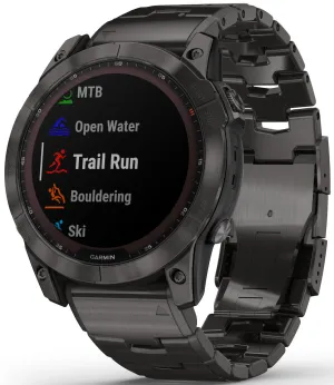 Garmin Watch Fenix 7X Sapphire Solar Carbon Grey Titanium