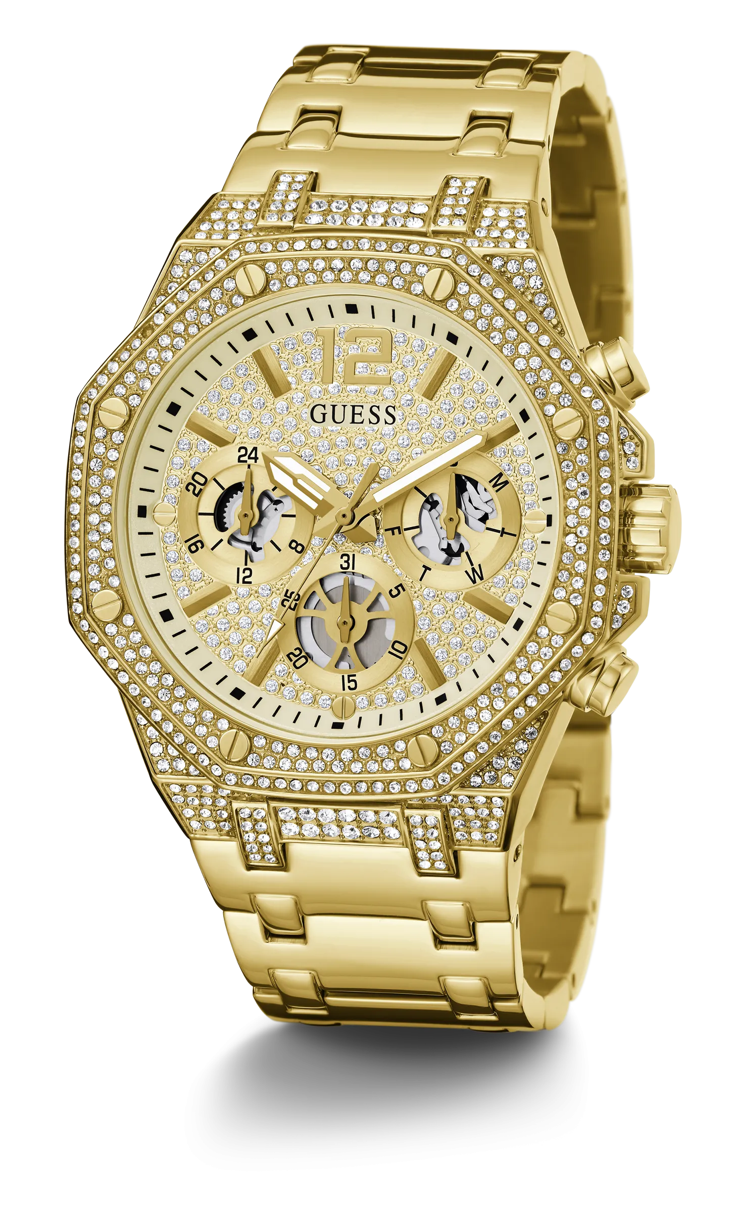 Guess Analog Beige Dial Men's Watch - GW0419G2